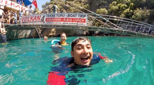 Oludeniz boat trip to Cold Spring Bay, Fethiye, Turkey